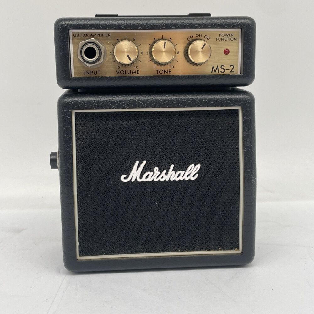 Marshall MS-2 Micro Mini Guitar Clip On Portable Amp Battery Powered Amplifier